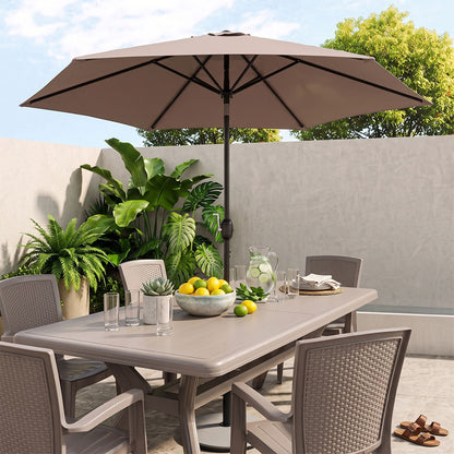 Levante – ombrellone esagonale da giardino 270 cm con manovella
