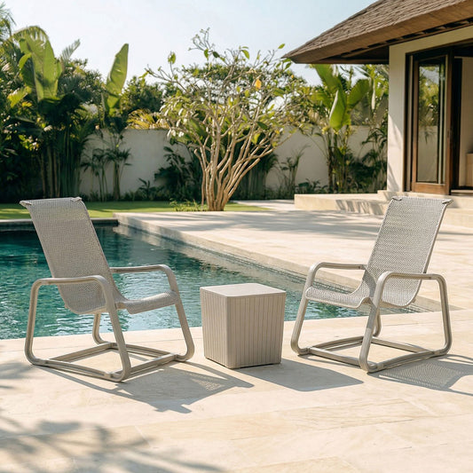 Lily – set da esterno con 2 poltrone e tavolino contenitore