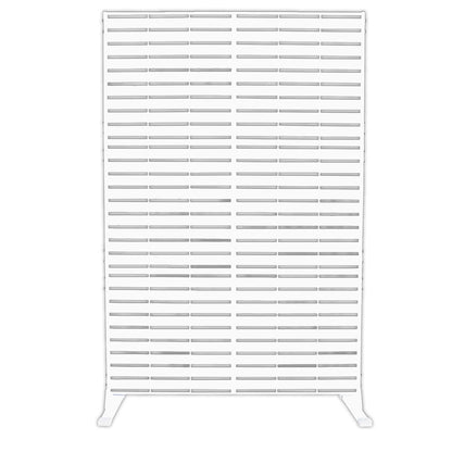 Separè in acciaio zincato modulabile per interni ed esterni, colore bianco, design linee