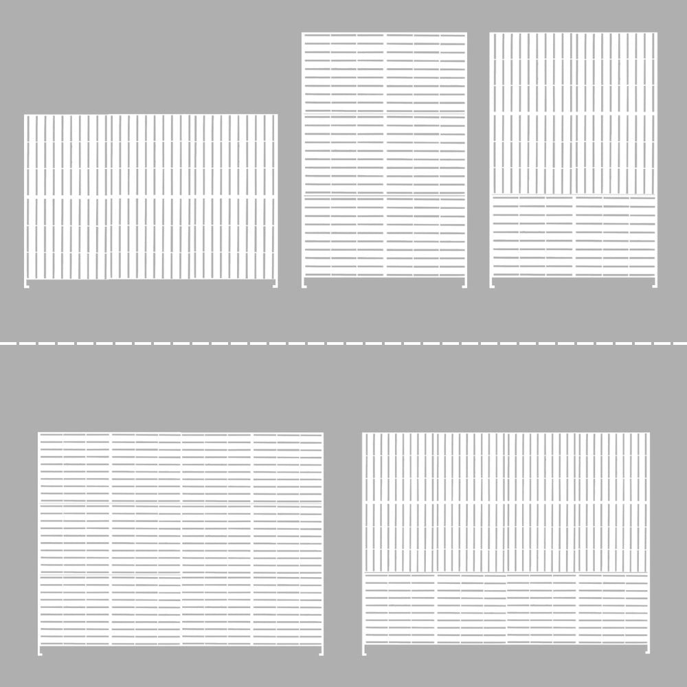 Separè in acciaio zincato modulabile per interni ed esterni