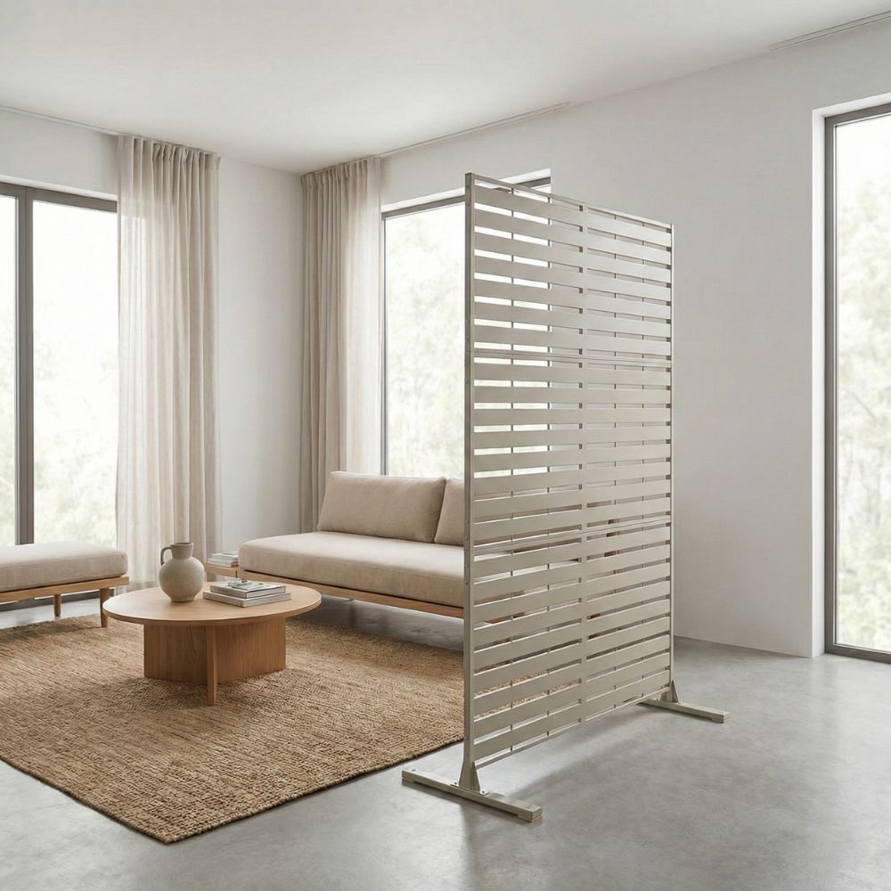 Separè in acciaio zincato modulabile per interni ed esterni