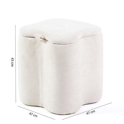 Lucky – pouf in velluto con micro glitter e maniglia laterale
