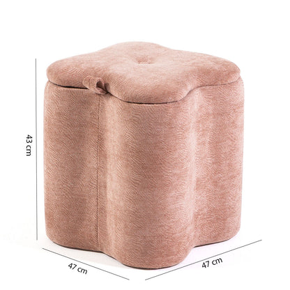 Lucky – pouf in velluto con micro glitter e maniglia laterale