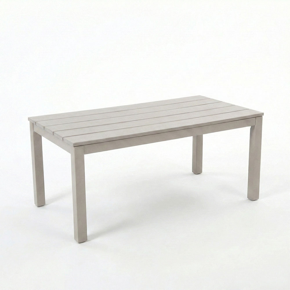 Matera – set da giardino in metallo e polietilene effetto legno