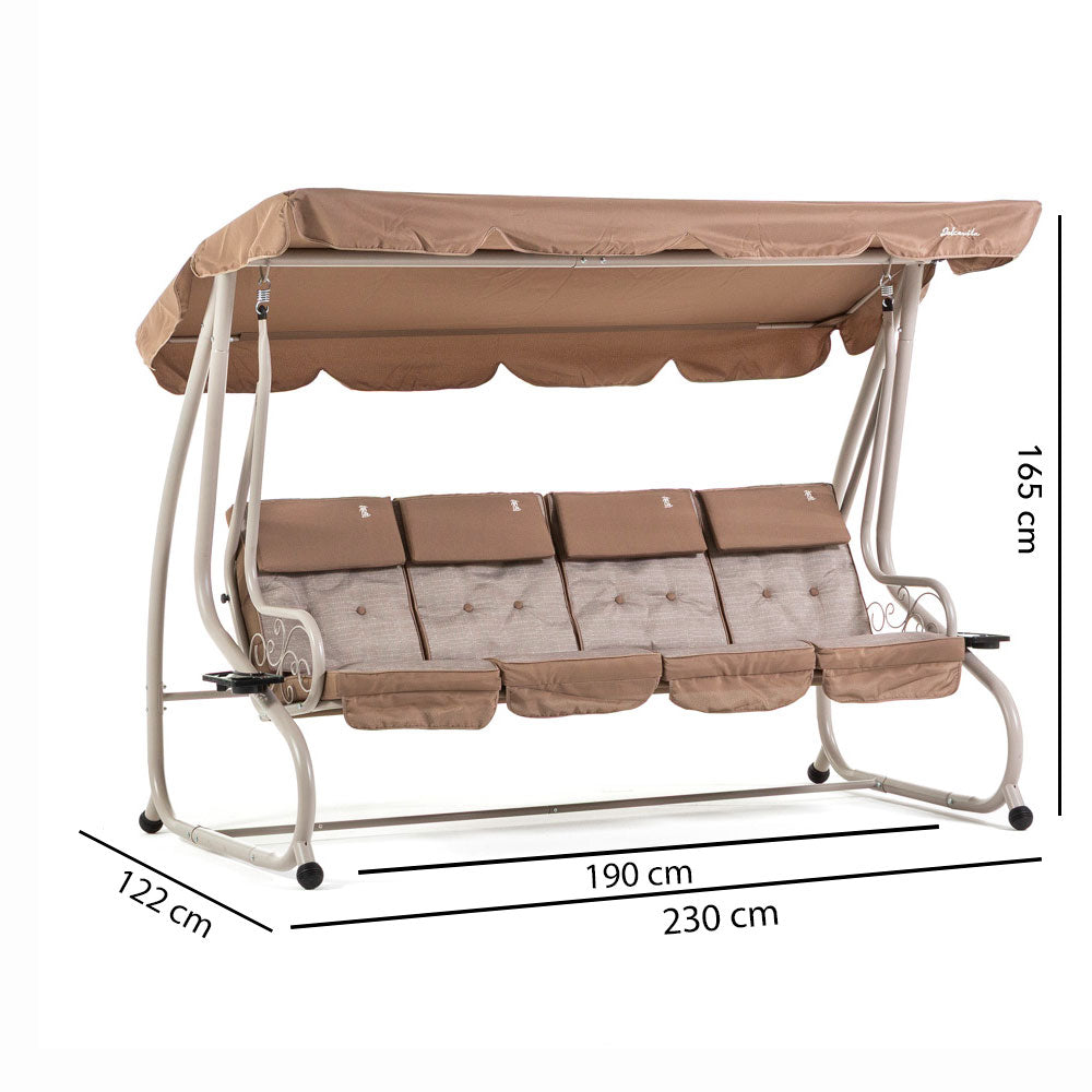 Mizar XL – Dondolo 4 posti trasformabile in letto con tetto