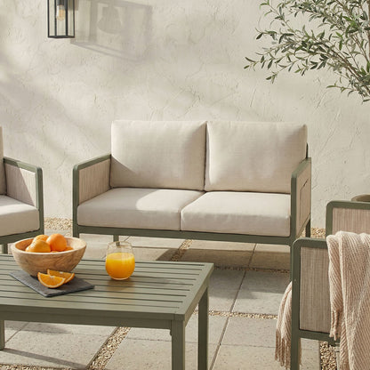 Procida – set da giardino in alluminio con cuscini imbottiti