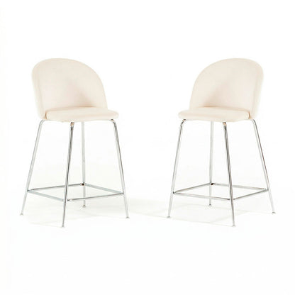 Sara XL – sgabello da cucina in velluto e gambe metallo