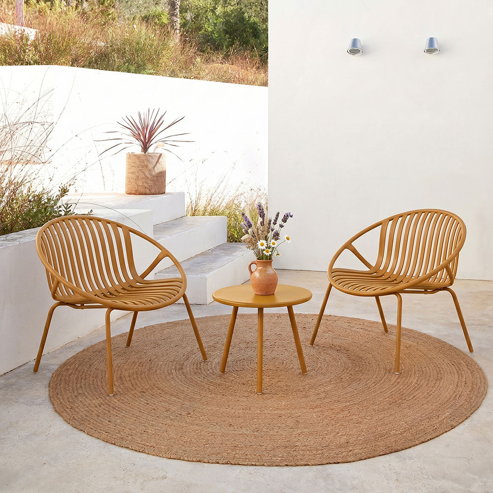 Tilde – set da giardino con 2 poltrone e tavolino Ø50 cm