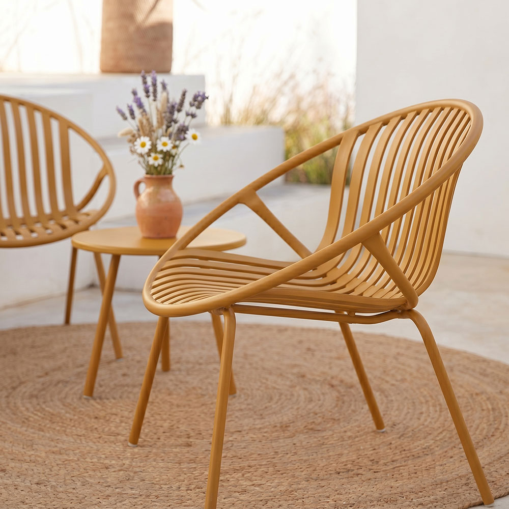 Tilde – set da giardino con 2 poltrone e tavolino Ø50 cm