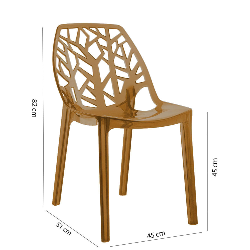 Zelda – sedia in policarbonato impilabile dal design moderno